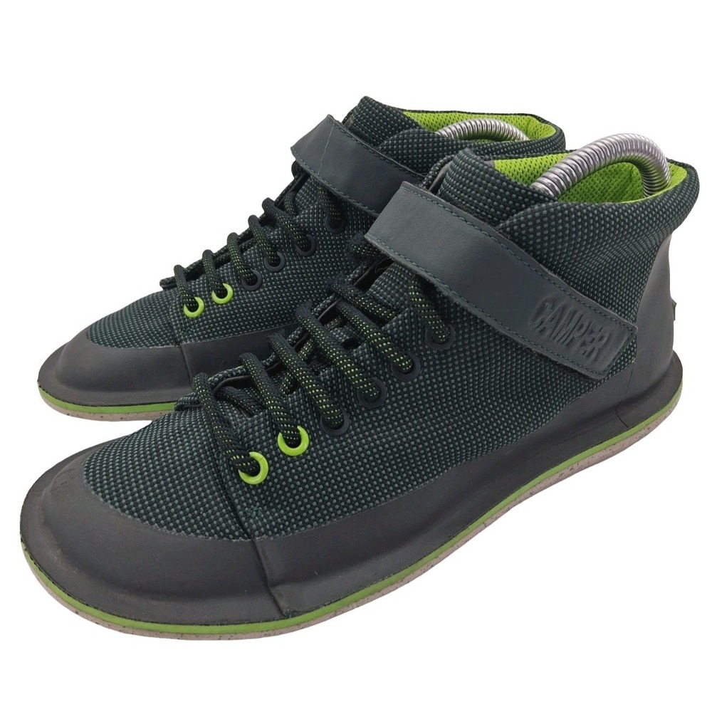 Camper Shoes Womens EU 39 US 8 Green Mesh Strap Mid Top Walking Athletic Sneaker